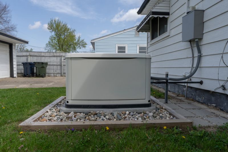Home with Installed Backup Generator